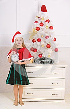 Last minute till midnight. Last minute new years eve plan. Merry christmas concept. New year countdown. Girl kid santa