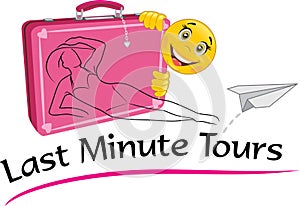 Last minute tours. Drawing for a travel agency