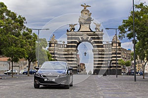 Peugeot car on a commercial photo photo