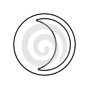 last quarter moon icon. Element of Whether for mobile concept and web apps icon. Outline, thin line icon for website design and