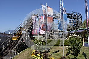 The Carl Phare wooden roller coaster at the PNE in Vancouver
