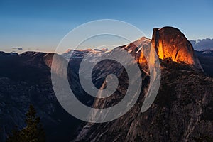 Last Sunshine of Half Dome