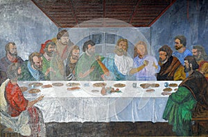 Last Supper, Our Lady of Miracles Church in Ostarije, Croatia