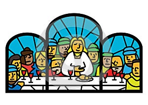 Last supper window