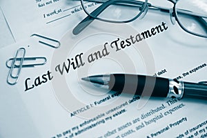 Last Will -estate documents