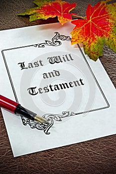 A last will and testament