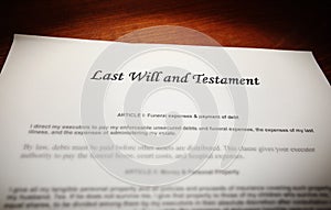 Last will and testament