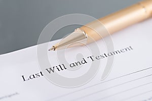 Last will and testament