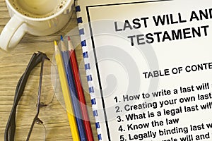 Last will and testament