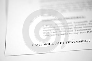 Last Will and Testament for Estate Planning