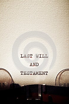 Last will and testament phrase