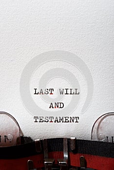 Last will and testament phrase