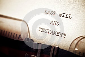 Last will and testament phrase