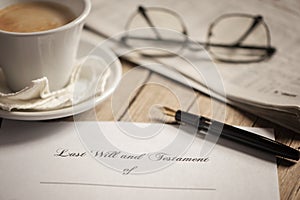 Last will and testament photo