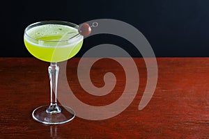 The Last Word Cocktail, with Green Chartreuse, Gin, Maraschino Liqueur, and Lime Juice