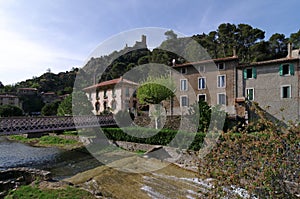 Lastour village in the south of France