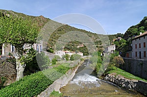 Lastour village in the south of France