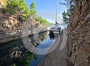 Lastovo , Croatia. Bunker for submarines.