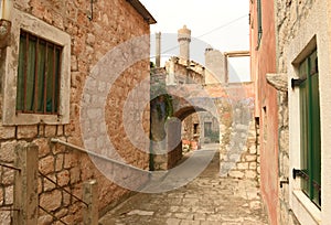 Lastovo old town on island of Lastovo, Croatia photo