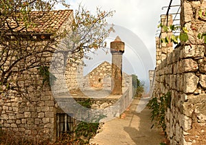 Lastovo old town on island of Lastovo, Croatia photo