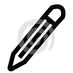 Lat pencil icon design at the top where you can place a small eraser.