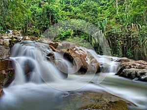 Lata Mengkuang Waterfall in Sik, Kedah, Malaysia