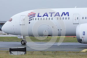 LATAM taxi on the runway