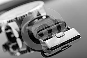 Latch on expensive watch