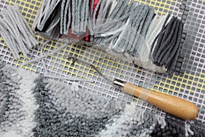 Latch Hook (handmade carpet weaving)
