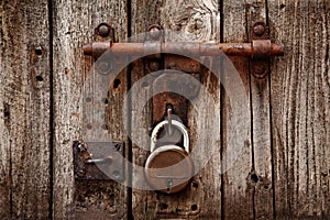 Latch with padlock