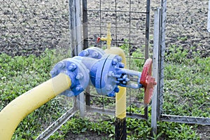 The latch on the underground gas pipeline