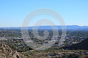 Late Afternoon Haze over Arizona Capital City of Phoenix as seen from North Mountain