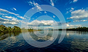 Late afternoon landscape of the Peace River in Southwestern Florida