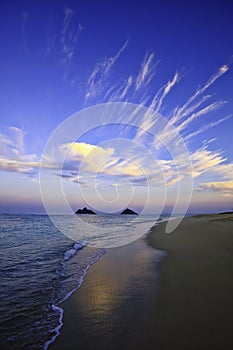 Late afternoon on lanikai beach