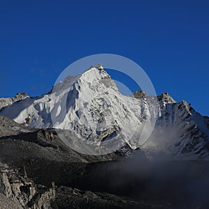 Late afternoon scene seen from Gorakshep