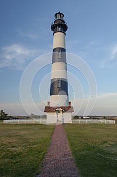 Late Afternoon setting sun lights up the Bodie Lighthouse in Nor