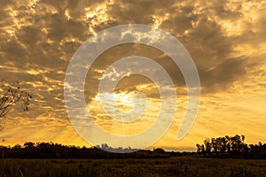 Late afternoon in the southern pampa biome of Brazil