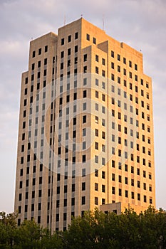 Late Afternoon Sunset North Dakota Capital Building Bismarck