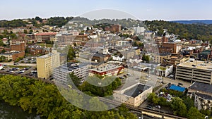 Late Afternoon Sunshine Hits Buildings and Architecture in Morgantown WV