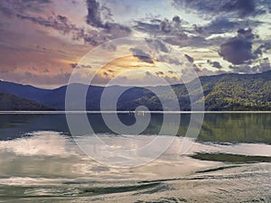 Early evening views over Lake Rano Bae photo