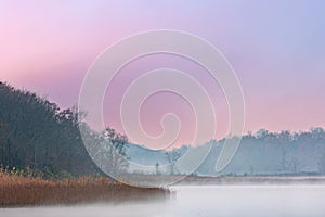 Late Autumn Dawn Whitford Lake Fort Custer State Park