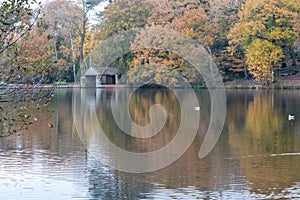 A late autumn day in Buchan Park Crawley United Kingdom