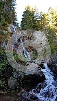 Late autumn in Western Carpathians Varciorog Waterfall