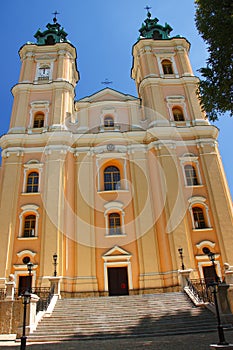 Late Baroque Basilica in the Old Village Poland, Podkarpackie Province