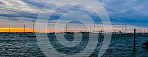 Sundown and the Bridge on Narragansett Bay photo