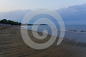 Late evening on an almost deserted Llanbedrog beach