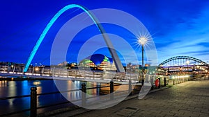 Late evening on Newcastle quayside