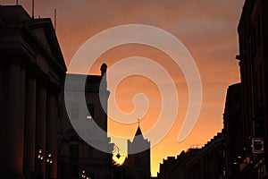 Late evening view of Christ Church Cathedral, Dublin - golden hour - Religious tour - Ireland tourism