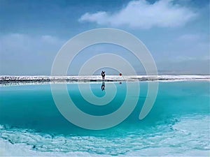 During the late glacial period, Chaka Salt Lake is a freshwater lake. photo
