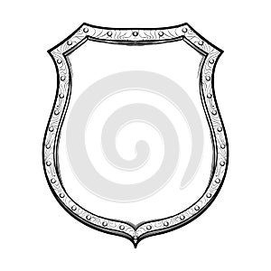 Late medieval German shield. Front view.